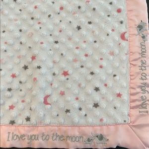 I love you to the moon baby blanket